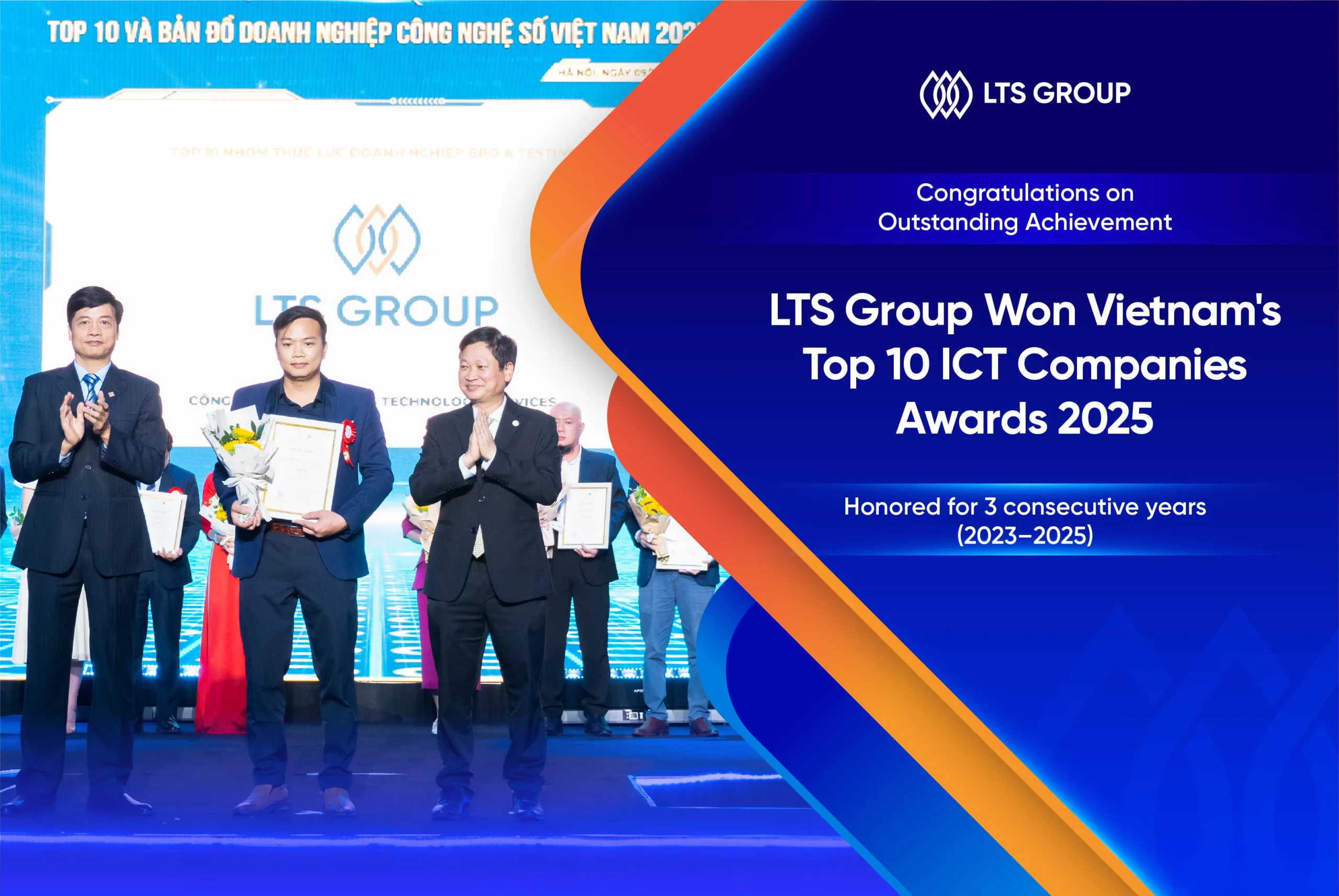 LTS Group Won Vietnam’s Top 10 ICT Companies Awards for 3 Consecutive Years 2023, 2024 & 2025 